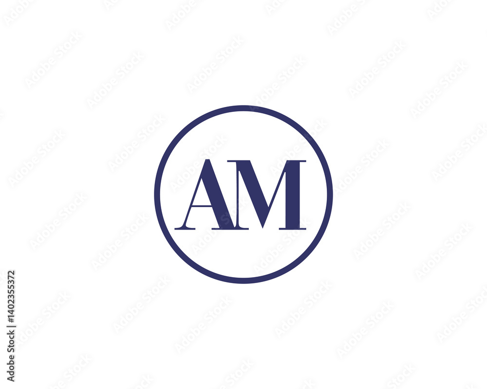 AM logo design vector template. AM AM logo design vector template. AM
