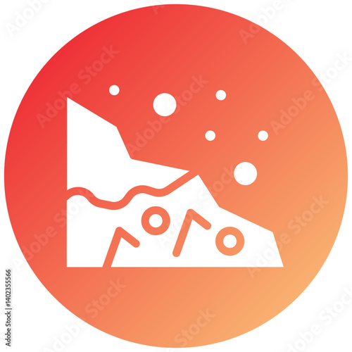 Snow Avalanche Icon Style
