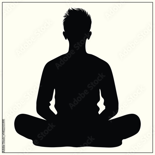 Silhouette of Pranayama, Yoga Breath