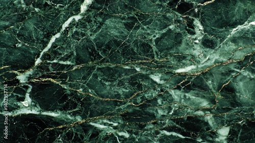 Emerald green marble with gold veins