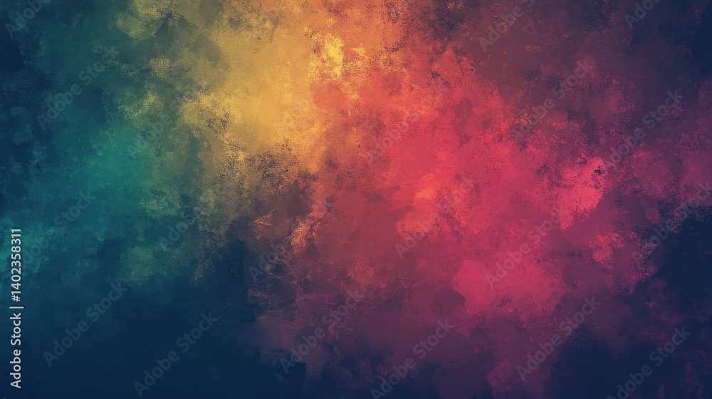 Fototapeta premium Gradient background colors with noise effect Grain Wallpaper Grainy noisy textured blurry texture abstract Digital noise gradient. Nostalgia, vintage 70s, 80s style. Abstract lo-fi background. illust