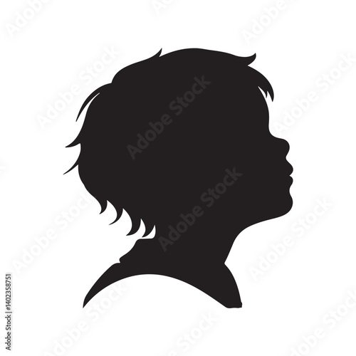 Kid silhouette vector illustration design on white background