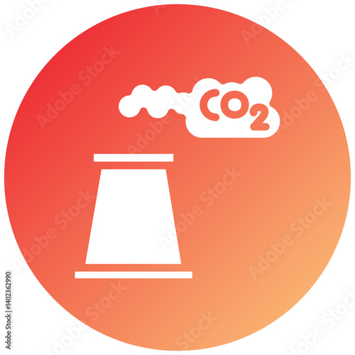 Carbon dioxide Icon Style