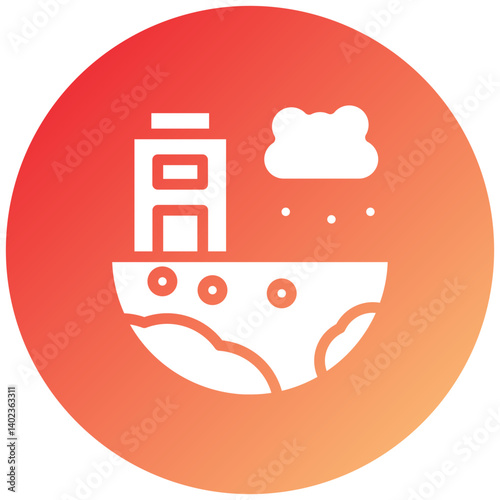 Geothermal Energy Icon Style
