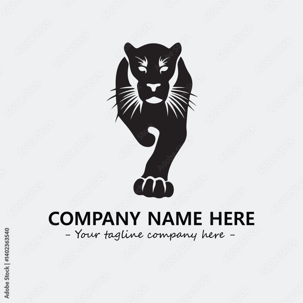 Phanter illustration black and white for logo company vector image
Phanter illustration black and white for logo company vector image
