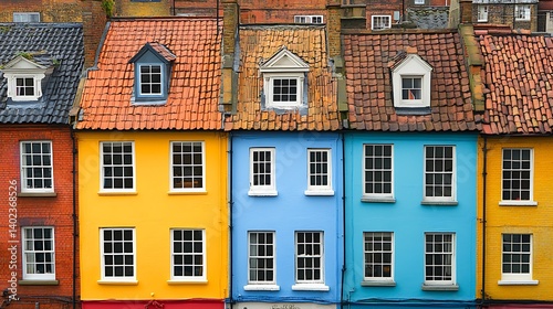 Colorful Townhouses Row photo