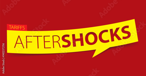 Reciprocal Tariffs banner template design, header or headlines for articles or news related to financial business, banking, stock market or economy. Economic banner on blue background.