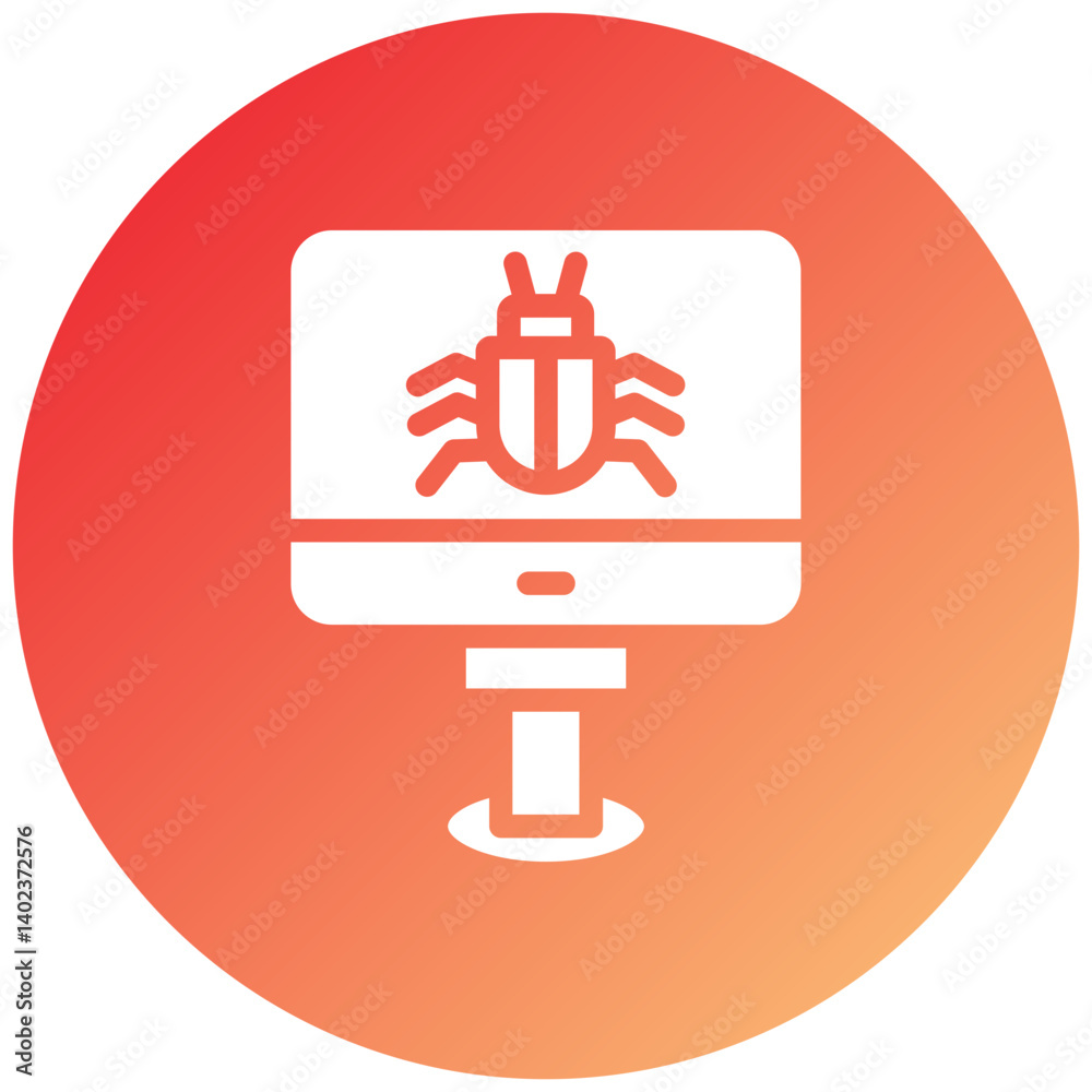 Obraz premium Computer Bug Icon Style