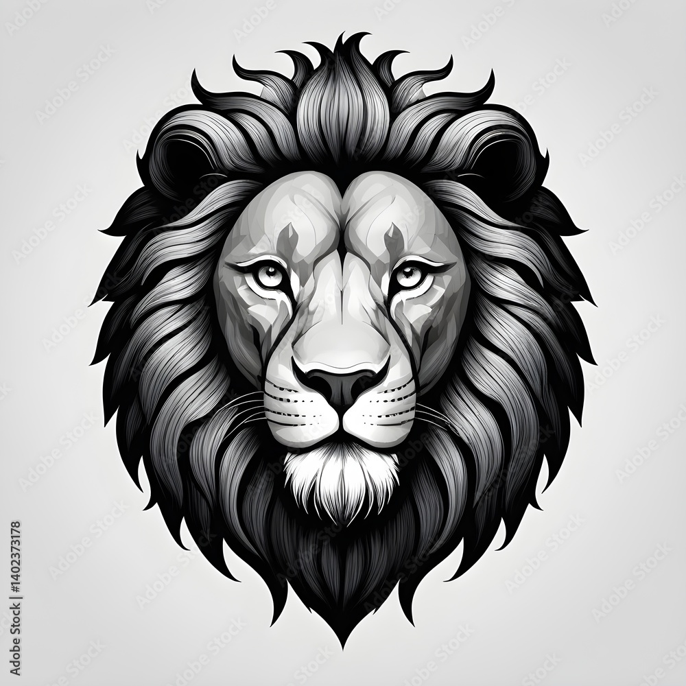 Obraz premium lion head vector