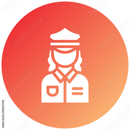 Lady Police Icon Style