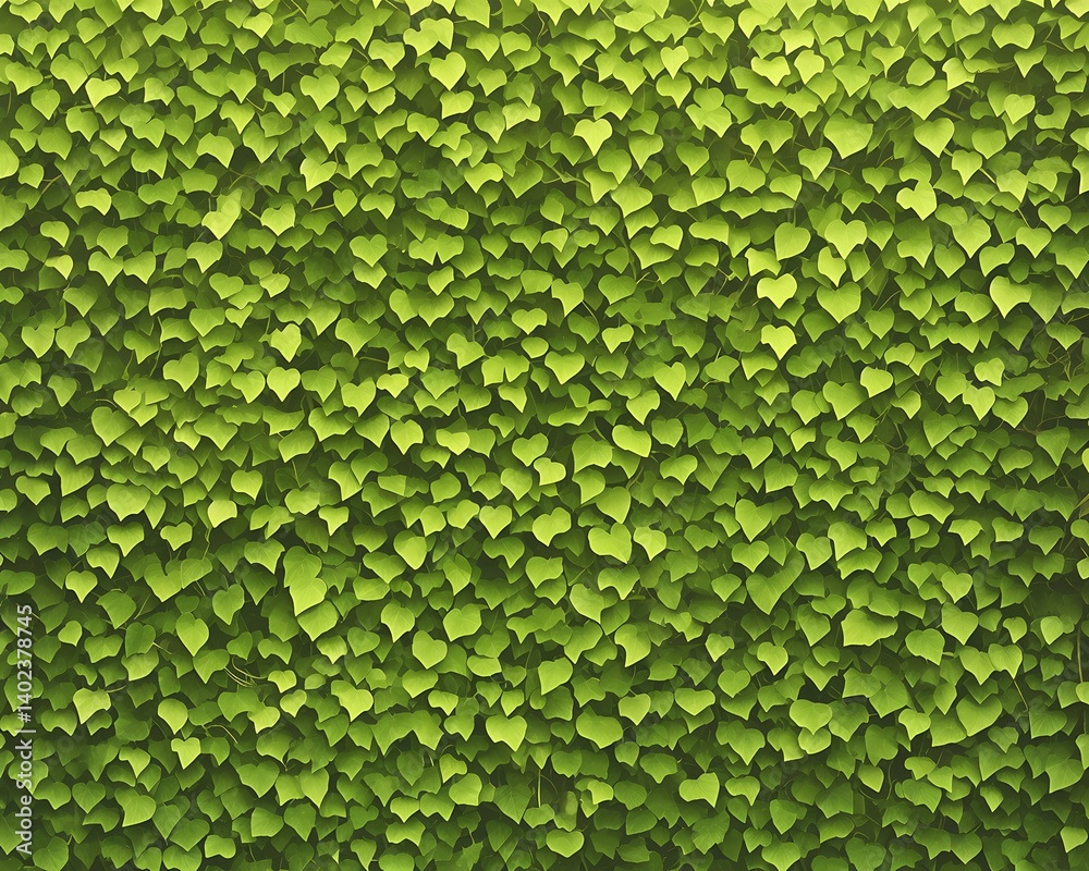 Lush Green Ivy Wall