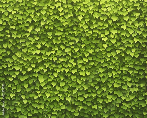 Obraz na płótnie Lush Green Ivy Wall w salonie