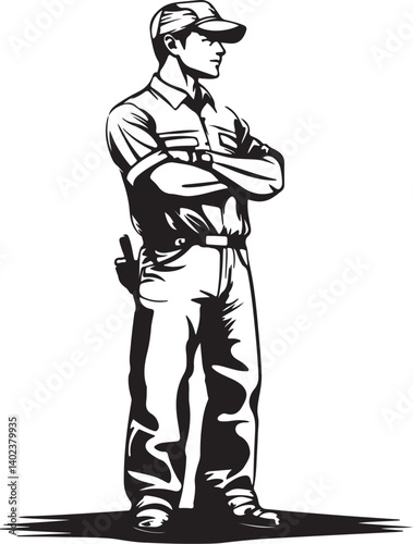 mechanic with hat