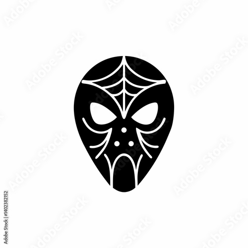 creative details Spooky Mask Icon Vector Illustration