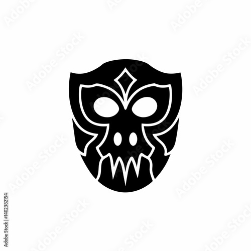 creative details Spooky Mask Icon Vector Illustration