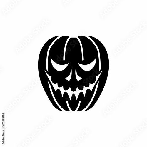 creative details Spooky Mask Icon Vector Illustration