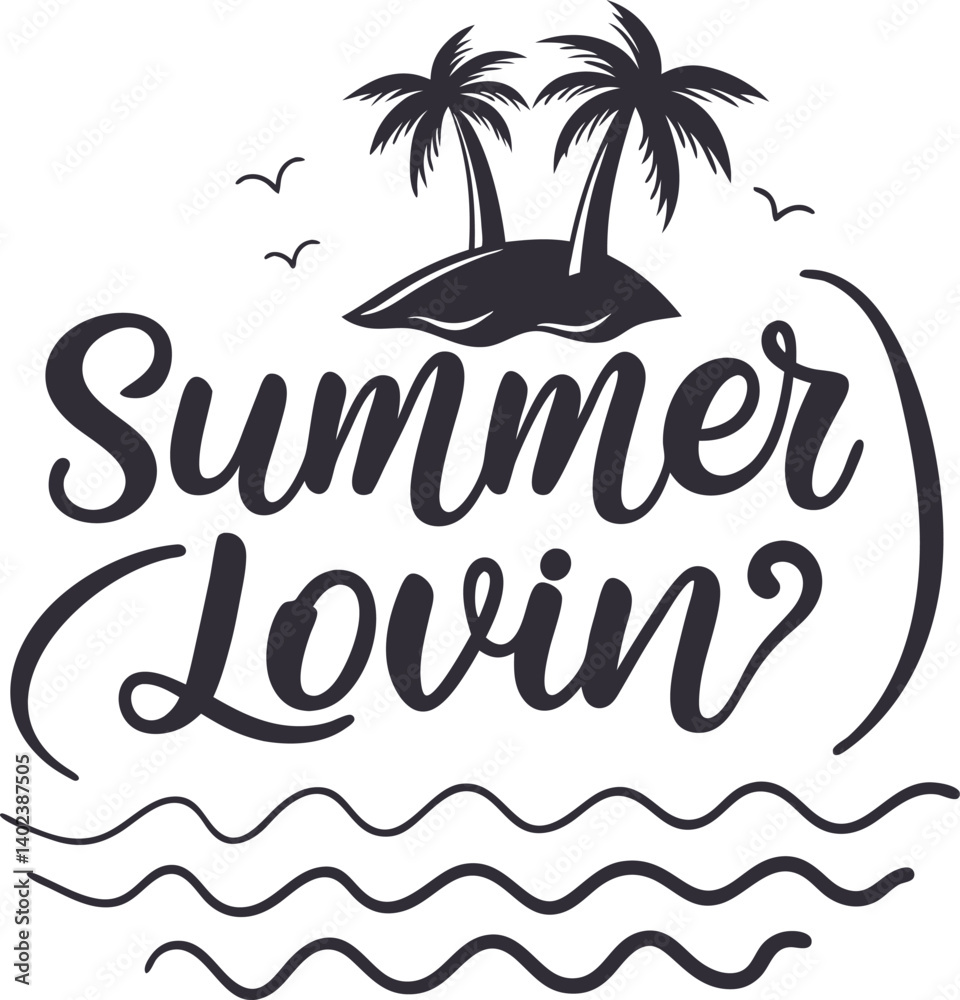 Obraz premium summer lovin Lettering design for greeting banners, Mouse Pads, Prints, Cards and Posters,