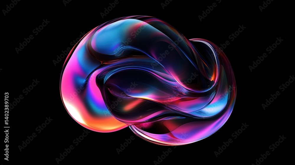 smooth reflective surface with iridescent holographic effect, showcasing vibrant colors and fluid patterns that evoke sense of movement and depth illustration smooth reflective surface with iridescent holographic effect, showcasing vibrant colors and fluid patterns that evoke sense of movement and depth illustration