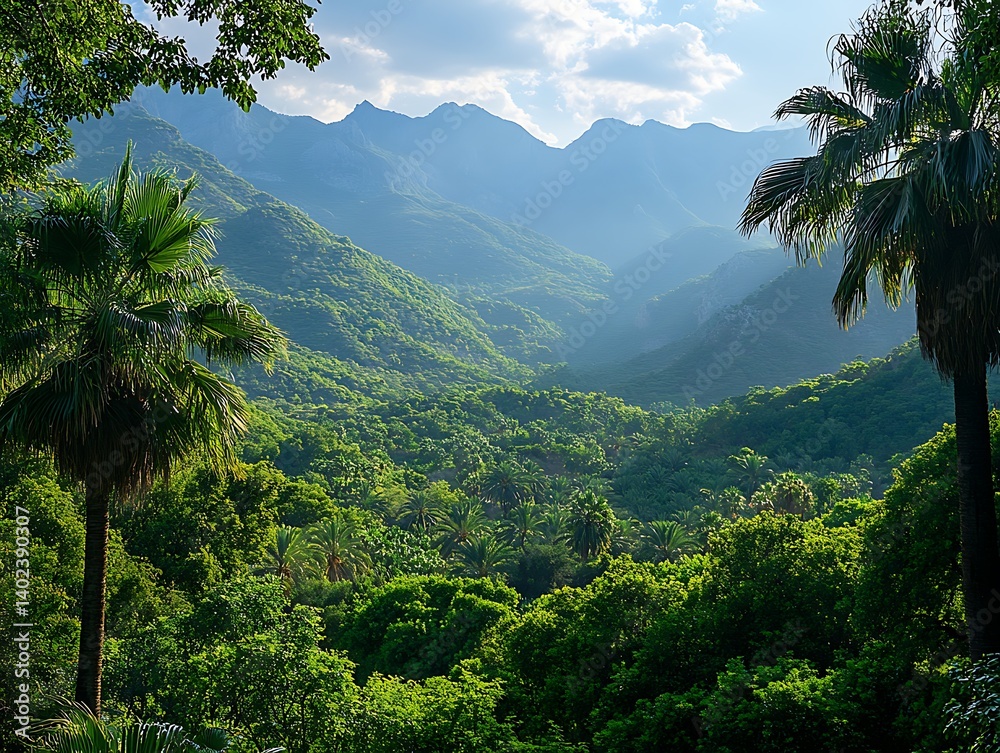 Lush Valley, Mountain Scenery