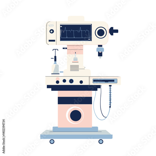 Medical Anesthesia Machine Illustration