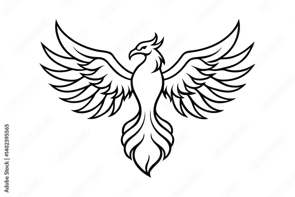 Obraz premium a mythical phoenix rising 