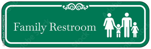 Restroom sign family