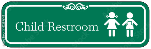 Restroom sign children
