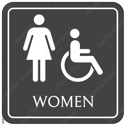 Restroom sign women