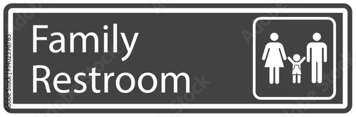 Restroom sign family