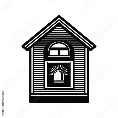 Home alarm home protection icon silhouette vector with white background
