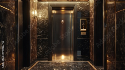Obraz na płótnie A luxury elevator with a private access key