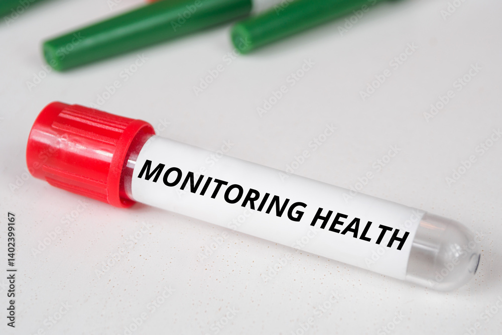 Obraz premium Monitoring Health name of blood test