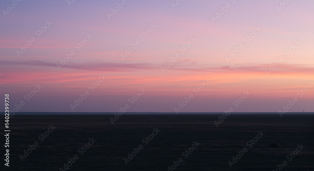 Naklejka premium sunset over the ocean