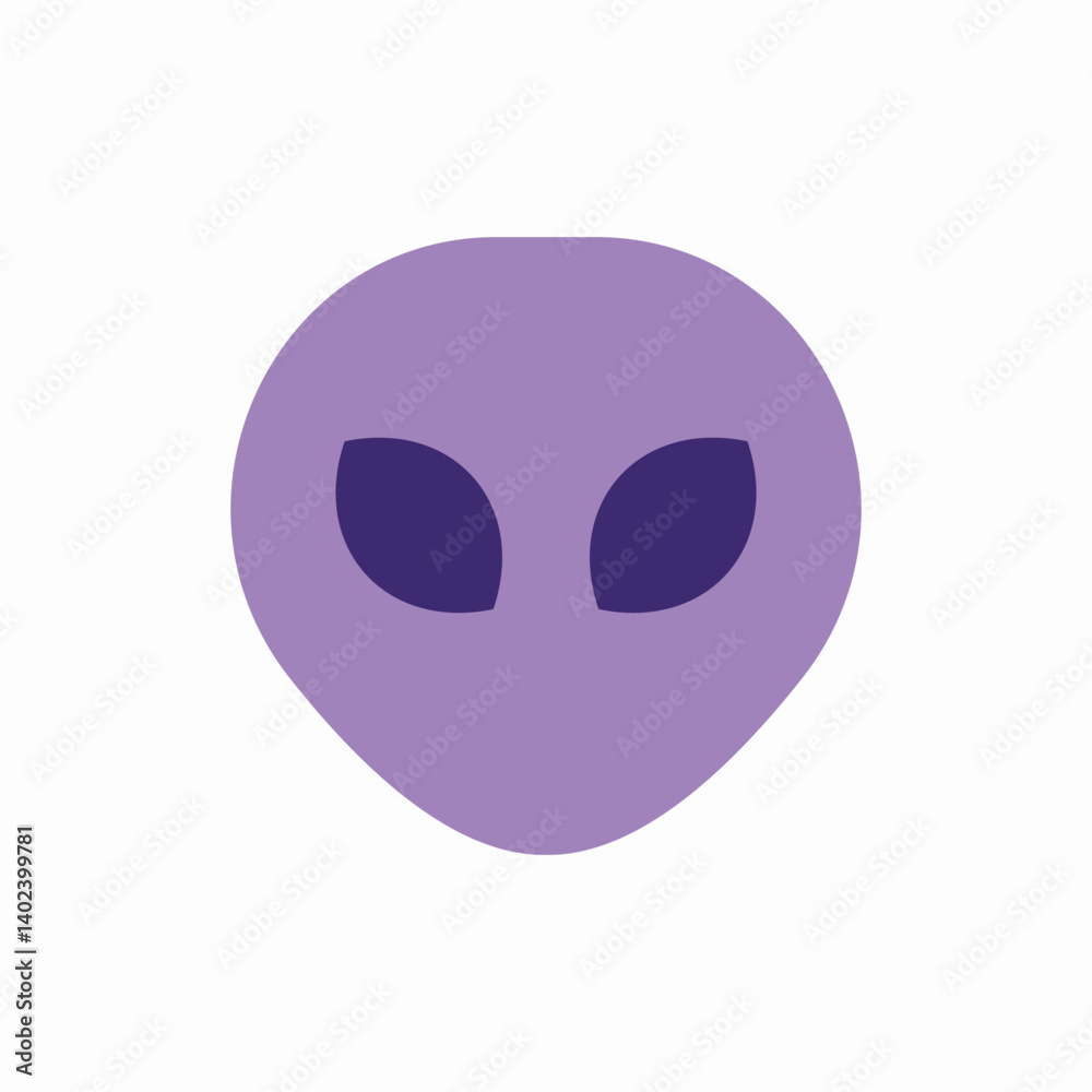 Fototapeta premium Alien space creature icon vector sign