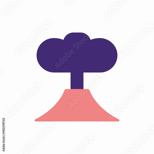 volcanic eruption icon vector sign
