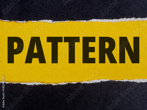 Pattern text title on torn paper background