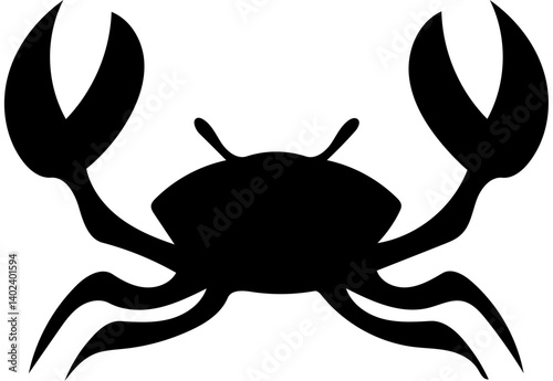 crab on white background