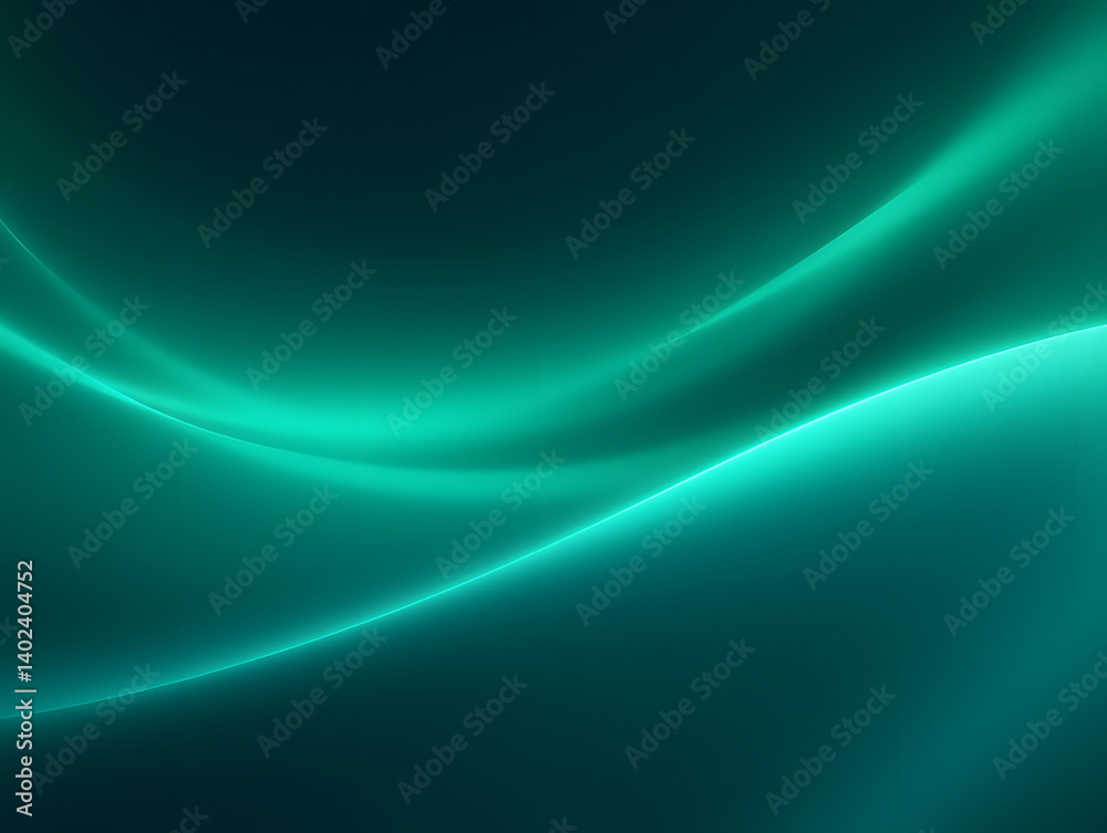 Fototapeta premium Modern visual art with flowing green lines