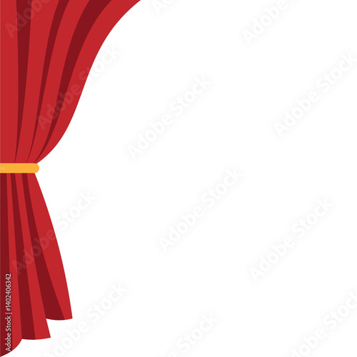 Red Theater Curtain Illustration