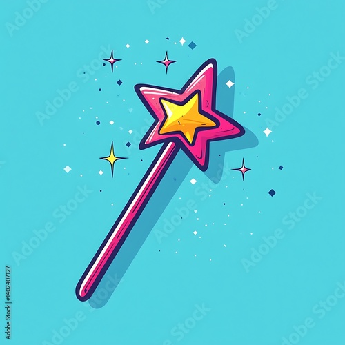 Obraz na płótnie Magic Wand Illustration w salonie