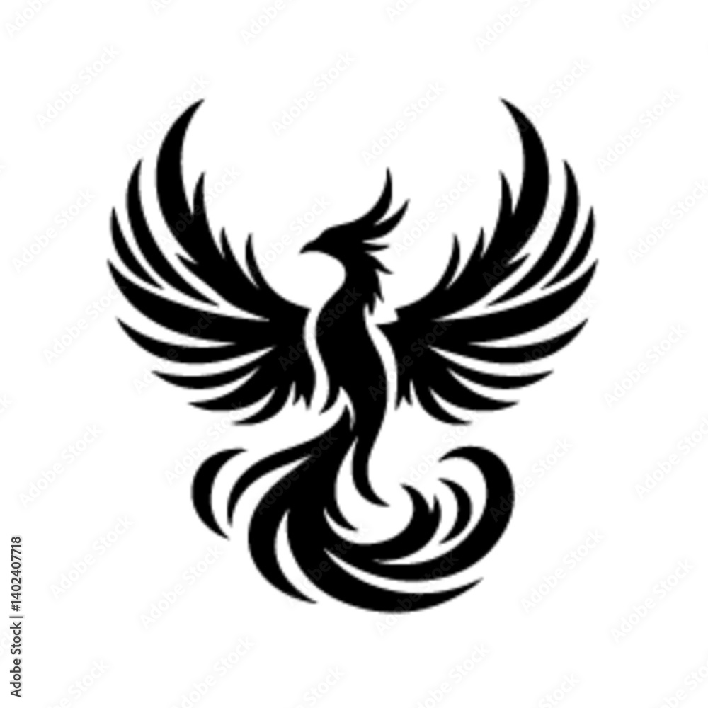 Obraz premium Phoenix silhouette , Phoenix vector