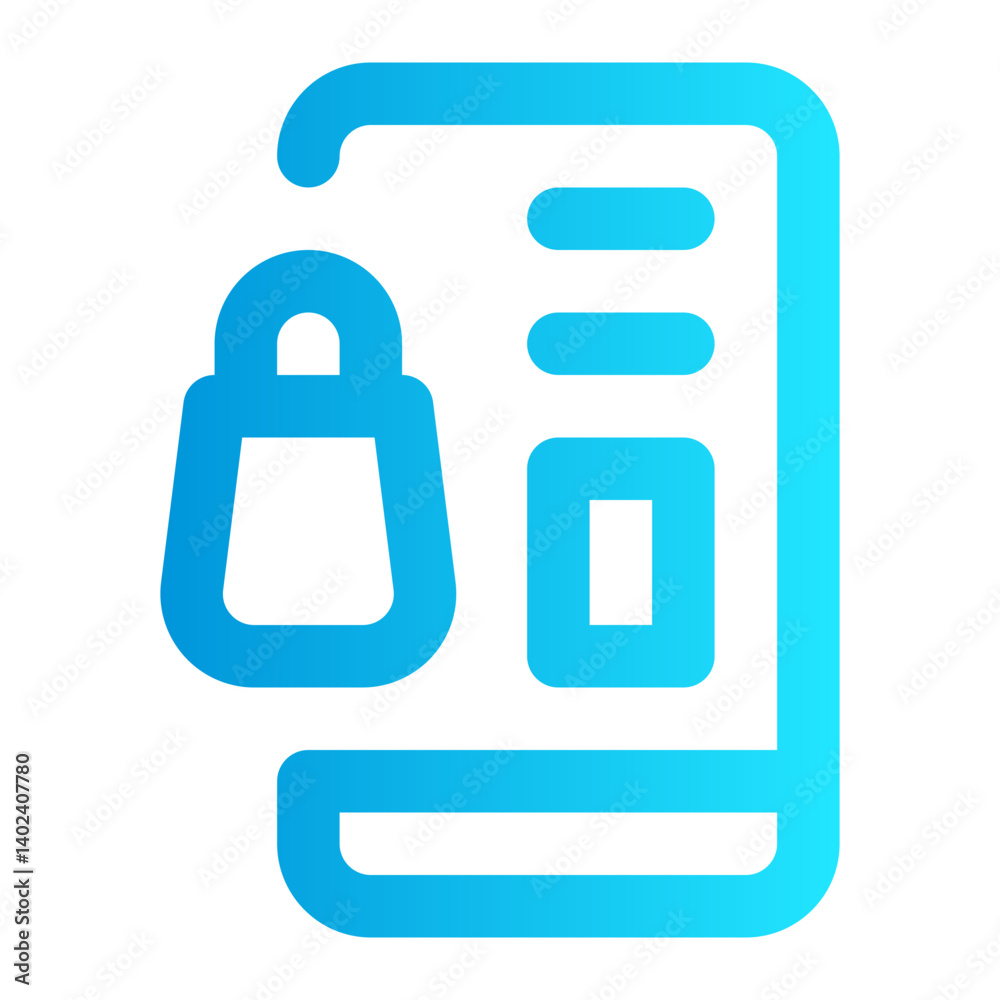 icon online shopping with style gradient icon online shopping with style gradient