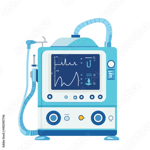 Portable Medical Ventilator with Digital Display