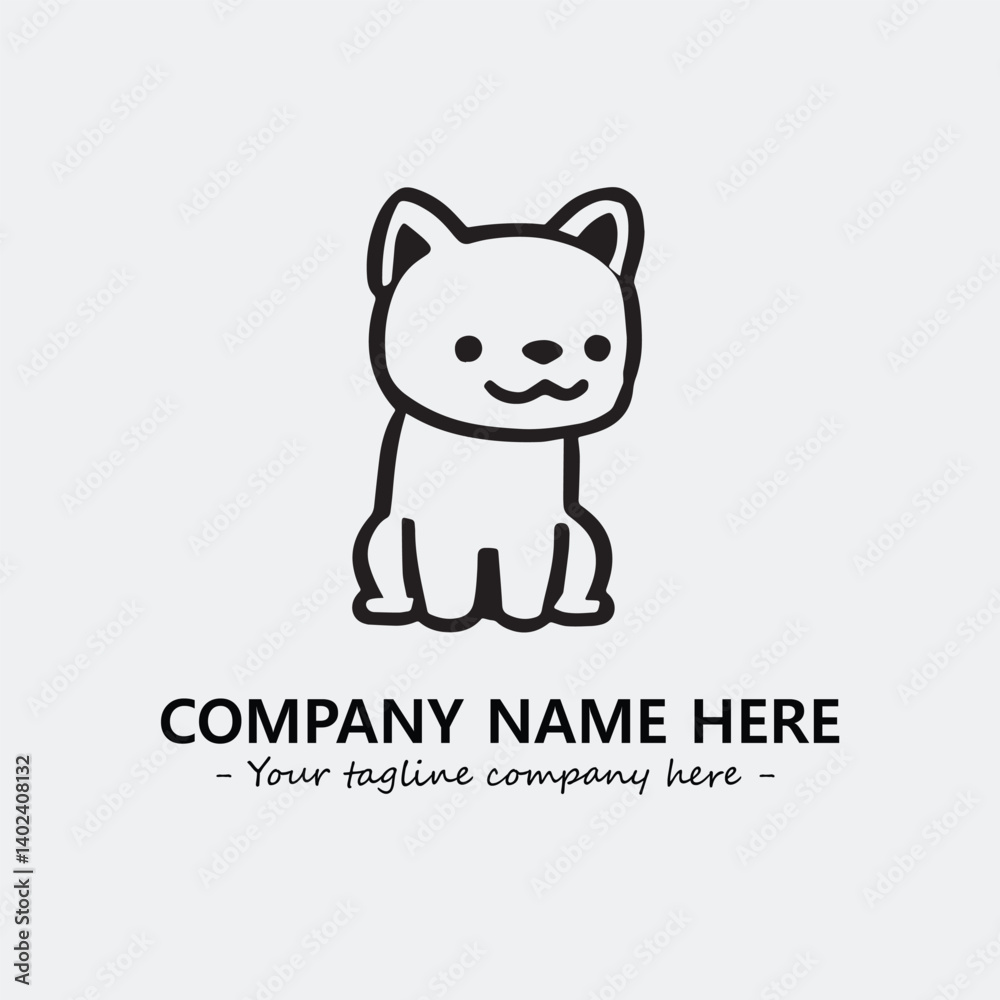 Dog illustration black and white for logo company vector image
Dog illustration black and white for logo company vector image