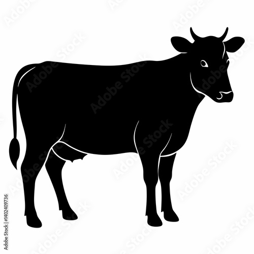  Black Cow Silhouette Illustration