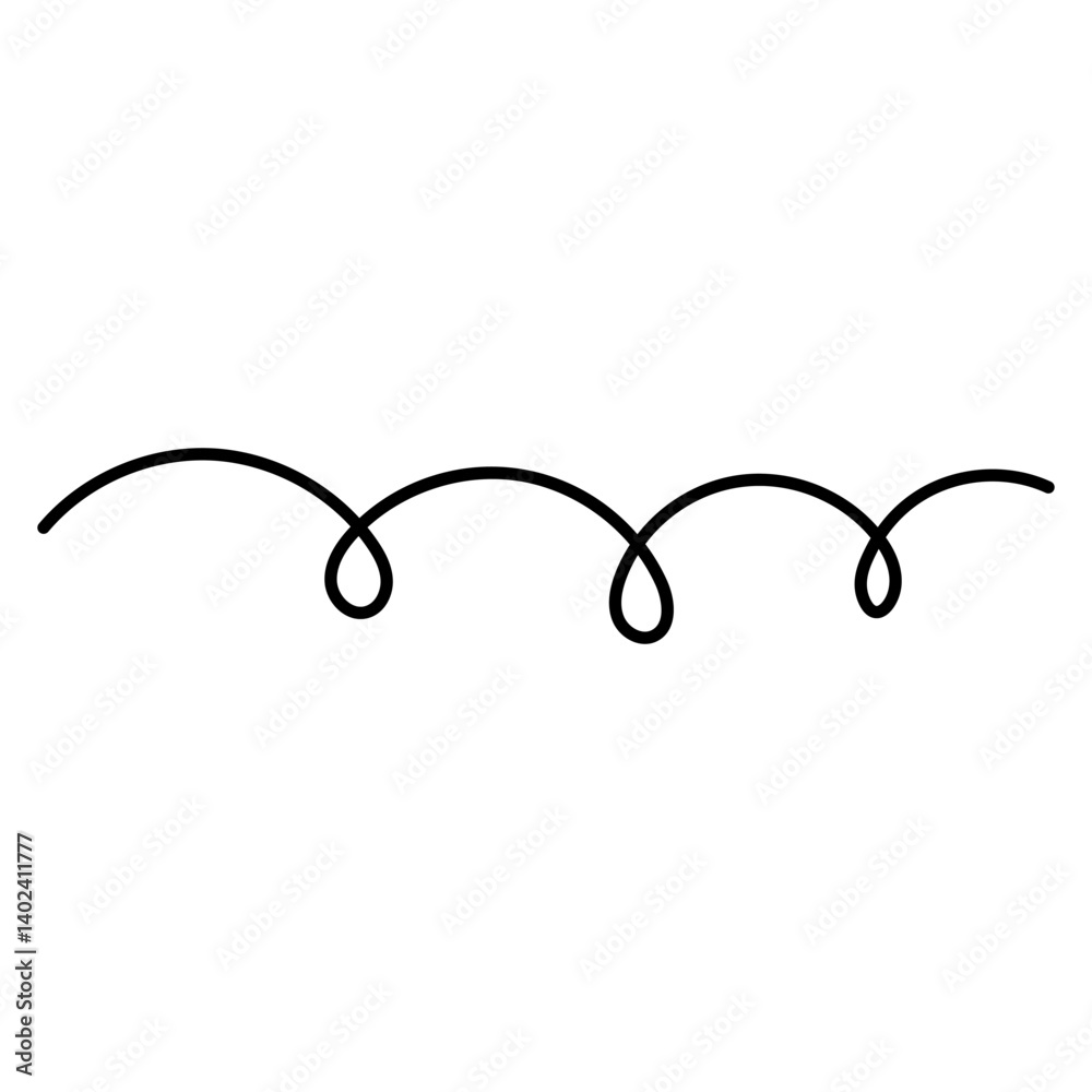 Hand draw elements icon vector. Hand drawn ribbon illustration sign. Scribble symbol or logo.