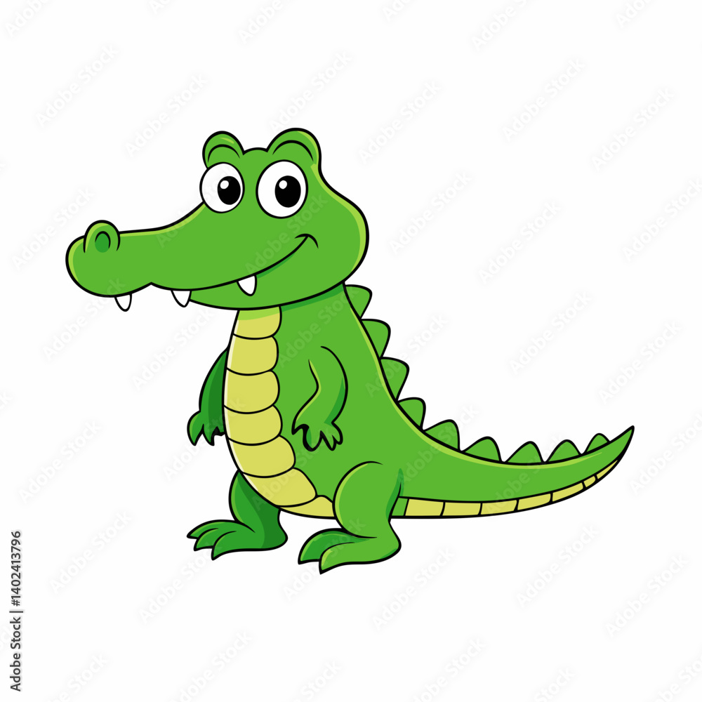 Naklejka premium cartoon crocodile cartoon
