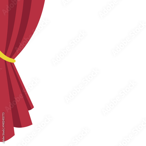 Red Theater Curtain Illustration