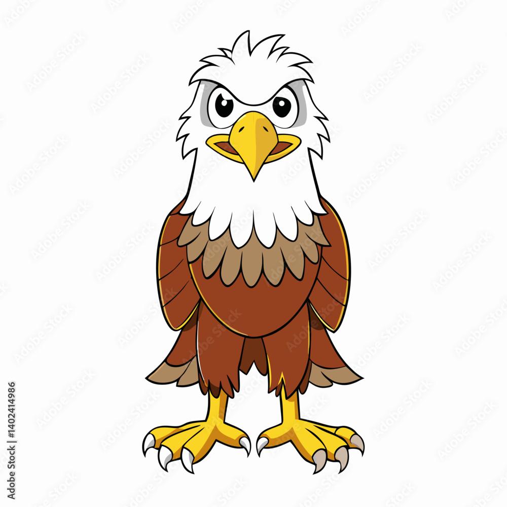 Naklejka premium eagle cartoon waving