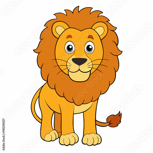 lion cartoon isolated on white